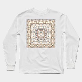 Arabic ornate square pattern Long Sleeve T-Shirt